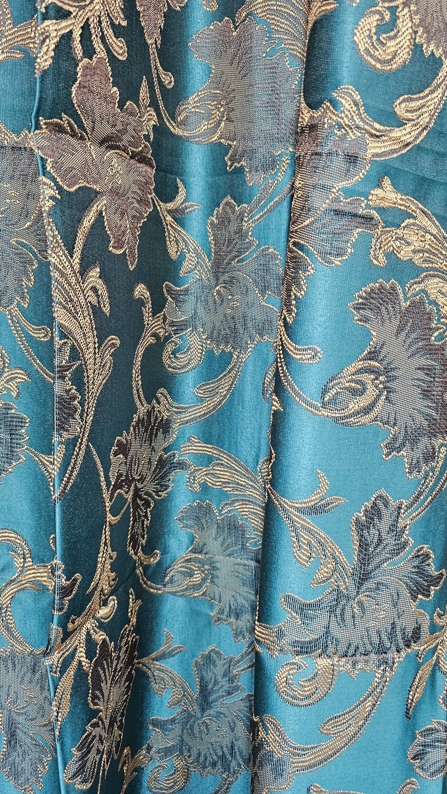 Designer Curtain Blue with Golden 140X260cm