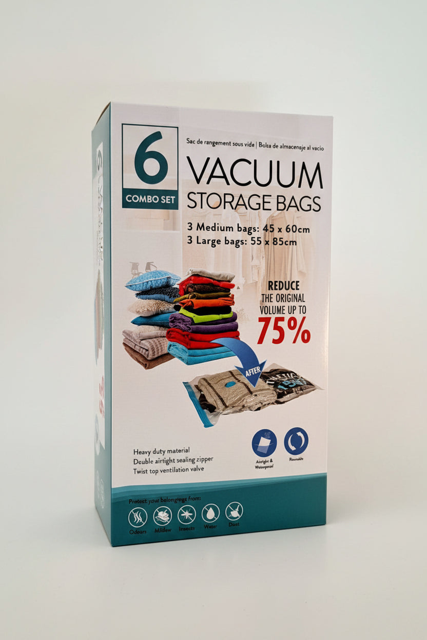 Vacuum Storage Bag, 6 pk