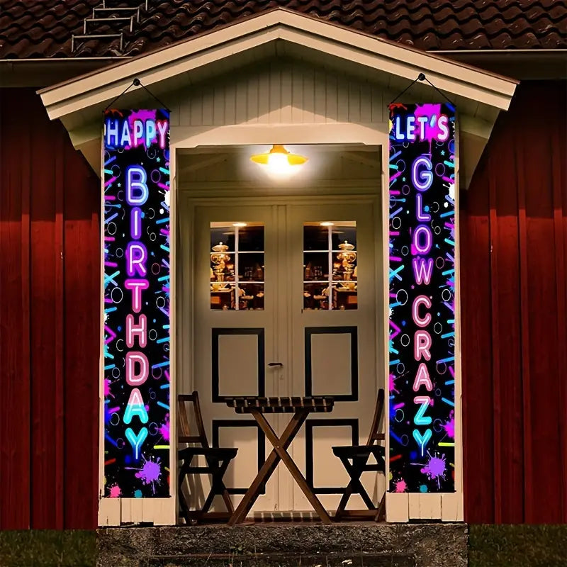 Happy Birthday Banner Fluorescent (Diagonal)