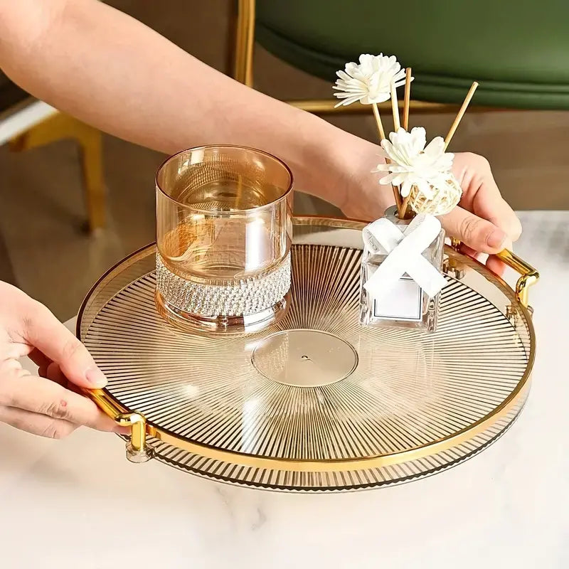 Versatile Plastic Tray For Fruits, Snacks & Jewelry - Perfect For Living Room Coffee Table