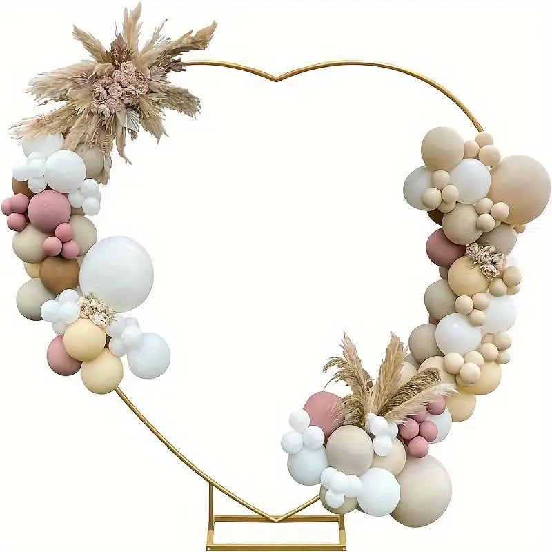 Romantic Heart-Shaped Arch with Iron Frame