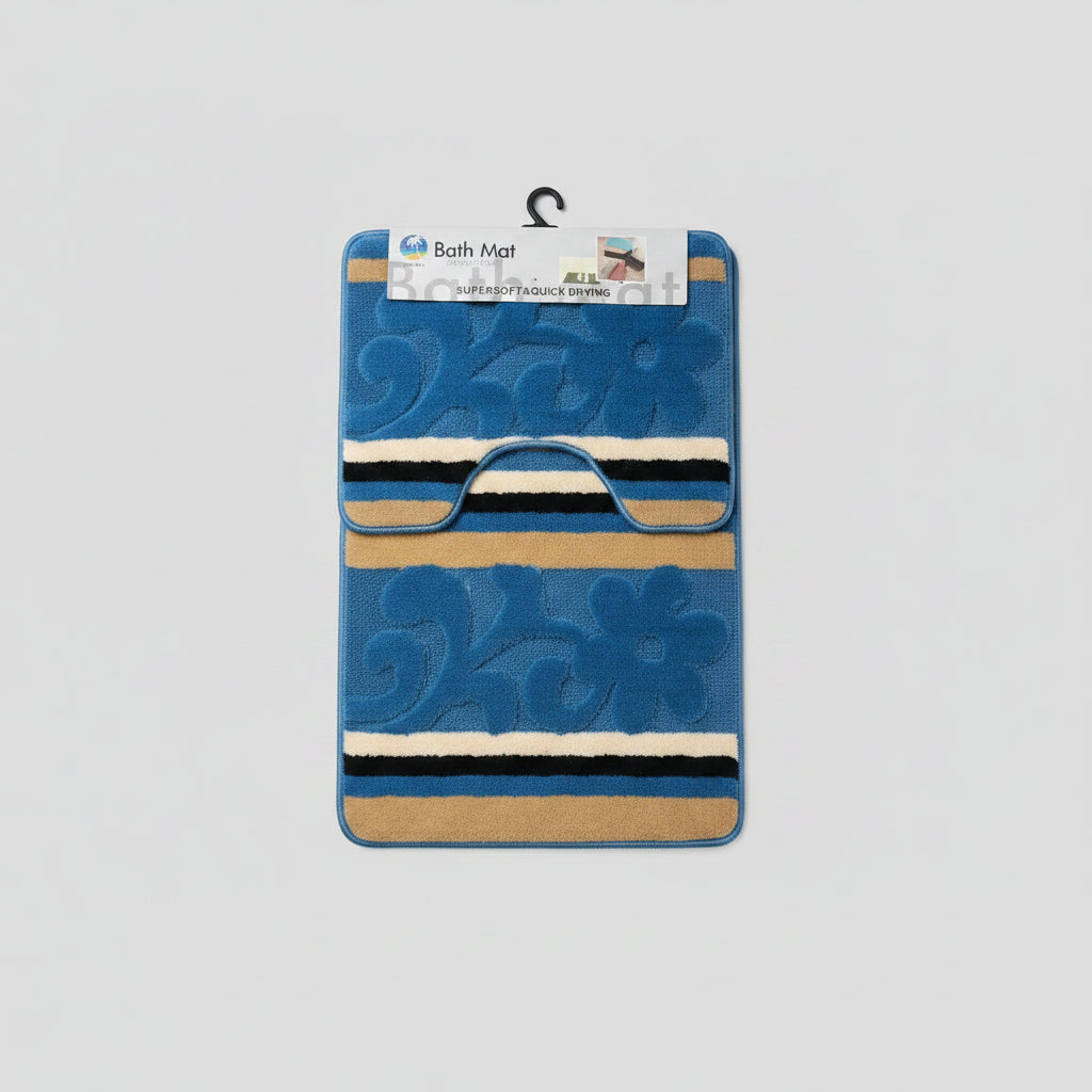 Bathroom Mat (Blue, 2pcs)