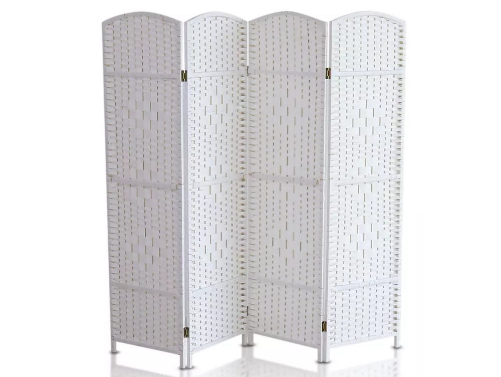 Room Divider 4 Panel - 180cm x 180cm - White (SPY-025)
