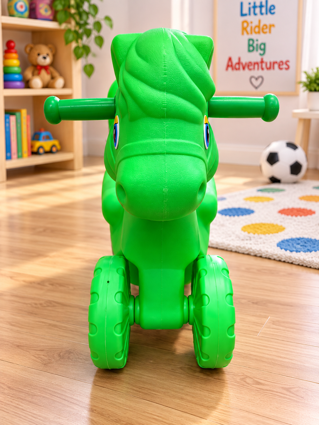 Kids' Horse Ride-On Toy with Wheels - Durable and Safe Design