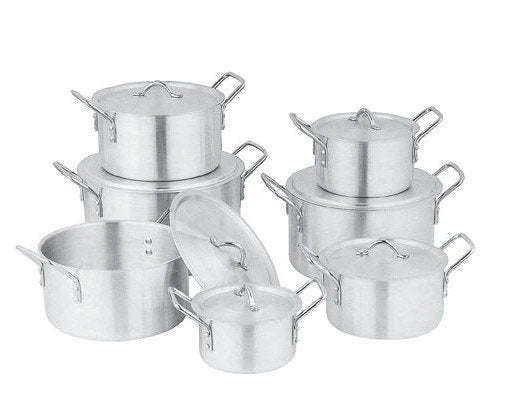 High Grade Aluminum Pots With Lids - Full Set