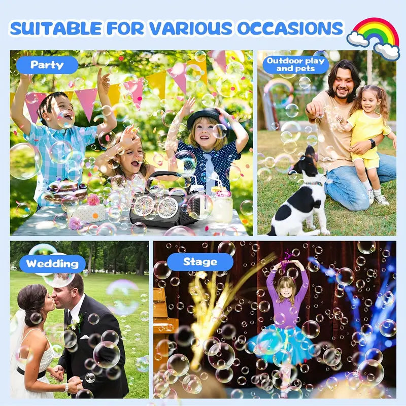 20000+ Bubbles Per Minute Portable Bubble Machine