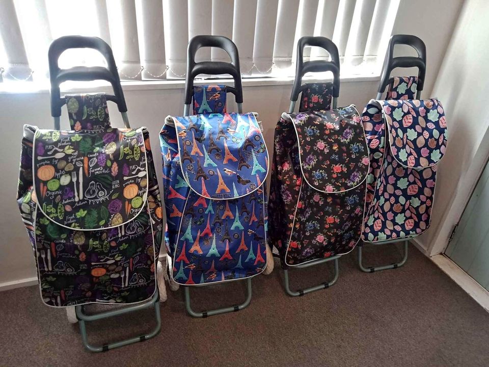 Shopping Trolley Folding Shopping Trolley with 2 Wheels Detachable Bag