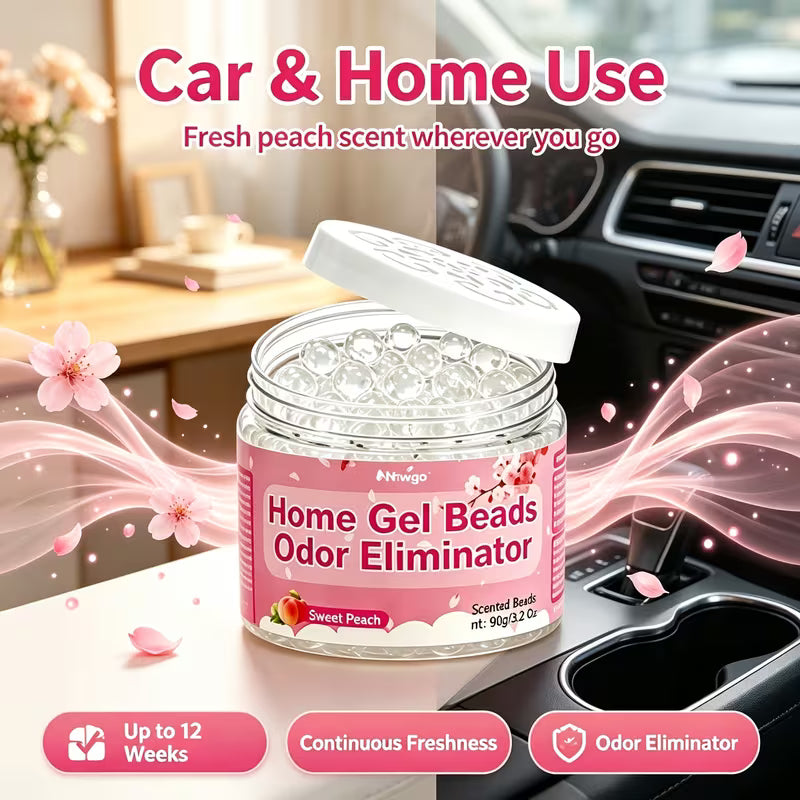 90g Odor Eliminator Gel Beads Air Freshener, Long Lasting Home Fragrance