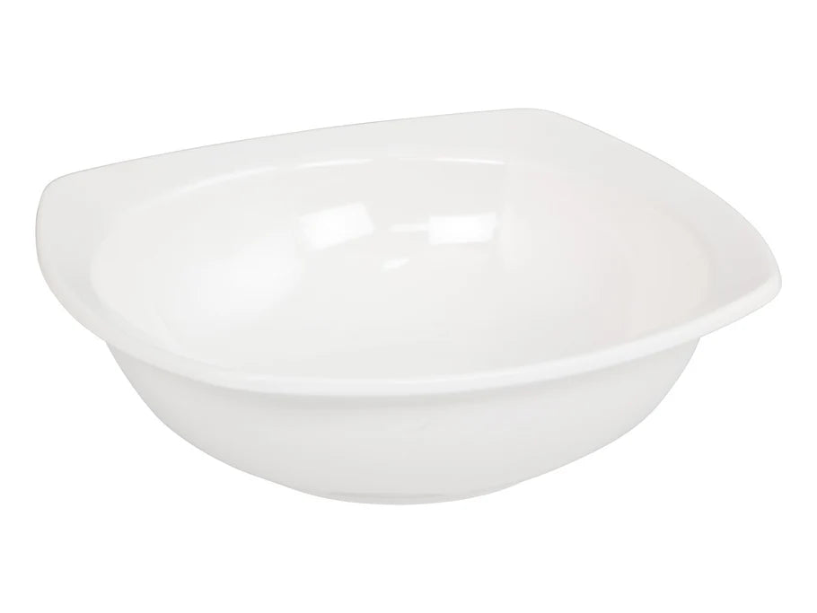 24cm Square Plate 9.5" Melamine Deep Round Inside White