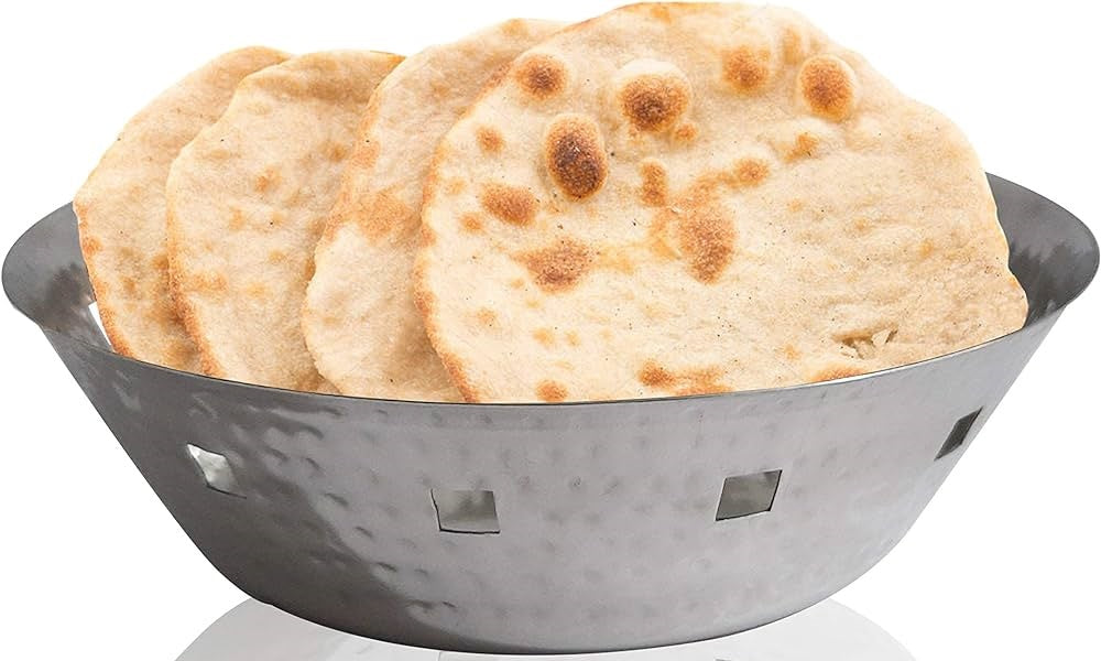 Naan Basket Stainless Steel hammered