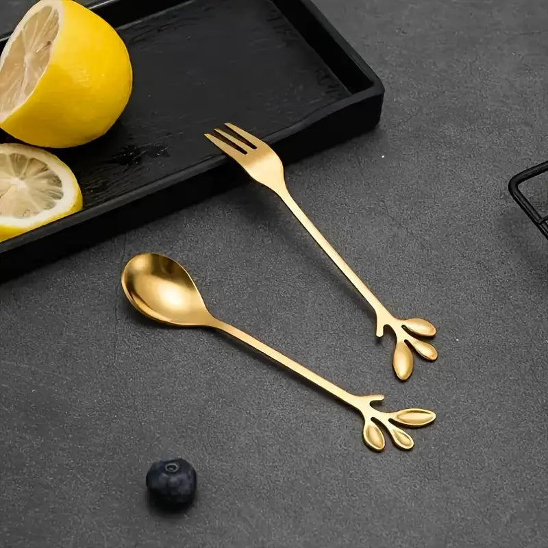 40pcs Stainless Steel / Gold Spoon and Fork