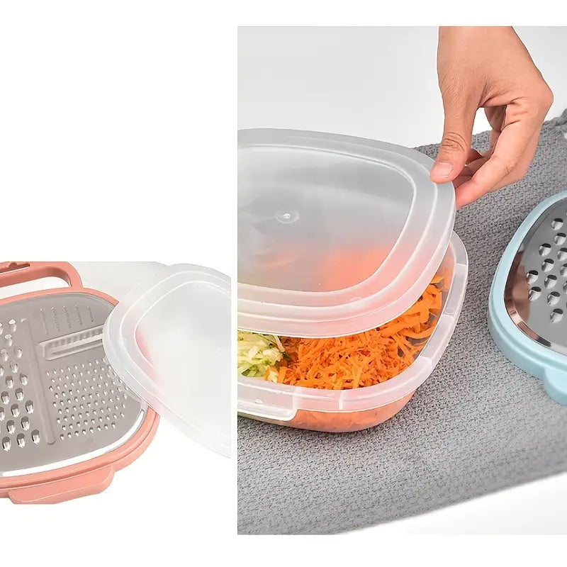Grater With Container & Lid & Peeler Set