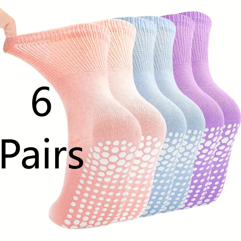 1/6 Double No-Slip Diabetic Socks