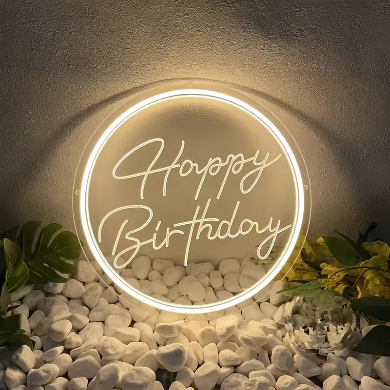 USB-Powered LED Neon Sign -Happy Birthday