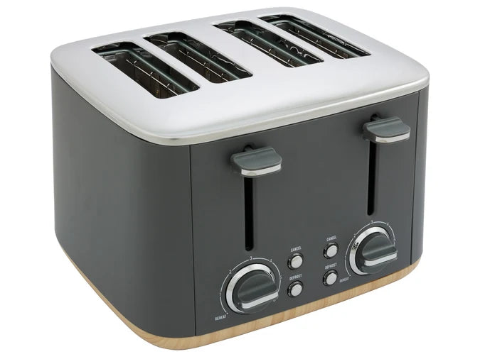 4 Slice Toaster - Grey