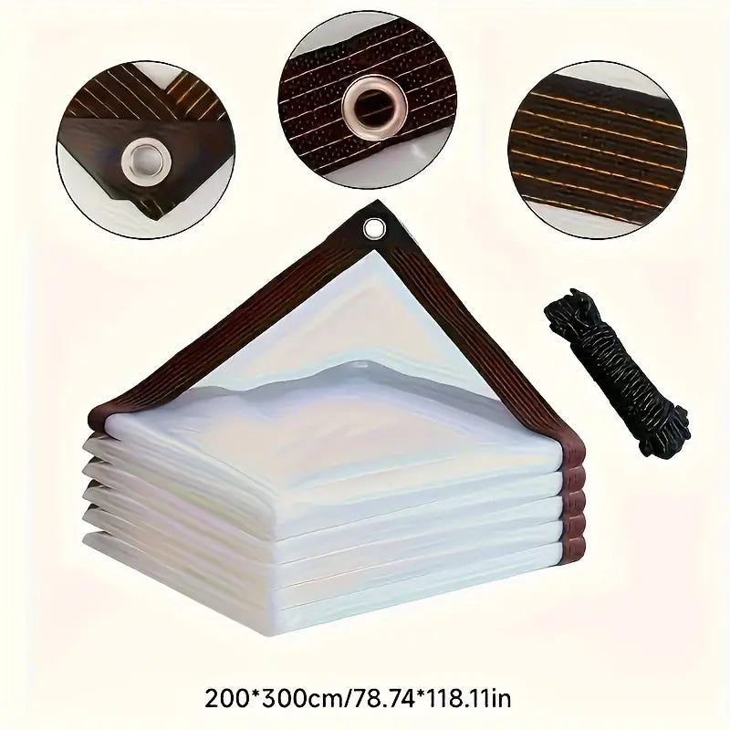 All-season transparent PVC privacy screen 200x300cm