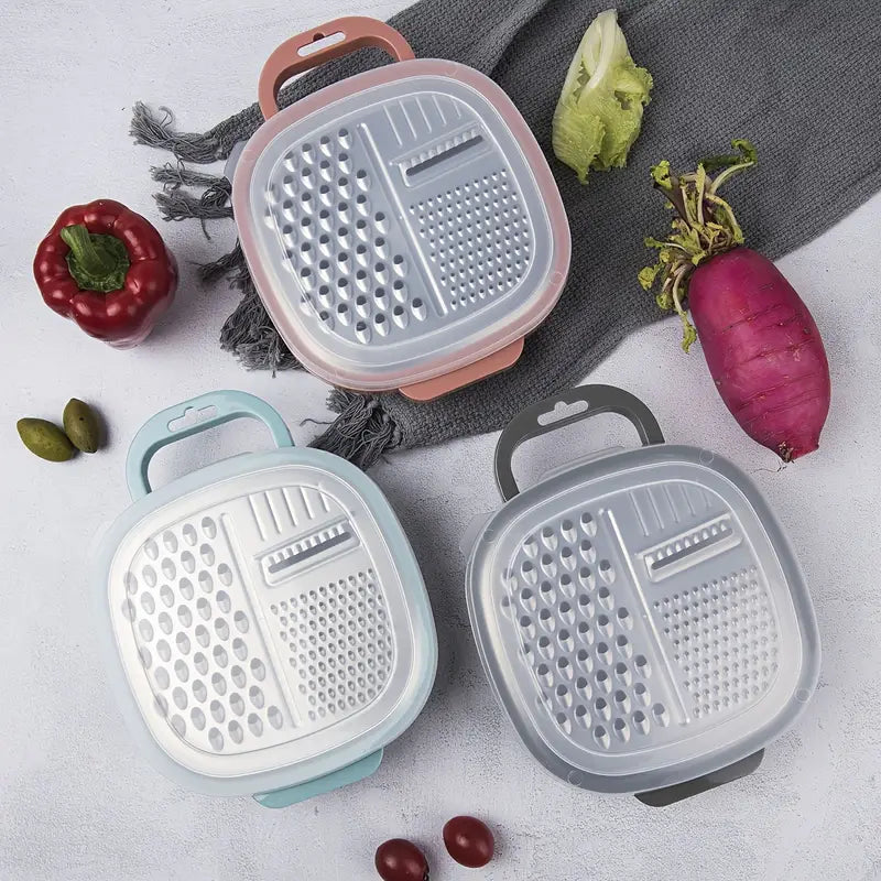 Grater With Container & Lid & Peeler Set