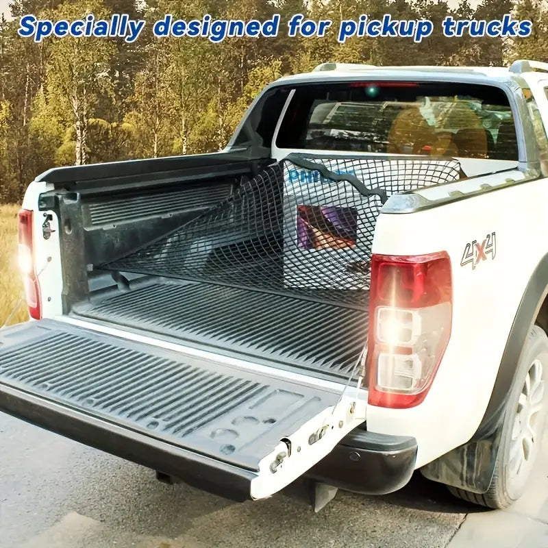 1pc Universal Fit Spandex Truck Bed Mesh - Highly Elastic Cargo Net for Pickup