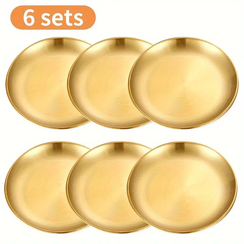 Thickened Stainless Steel Dessert Plates