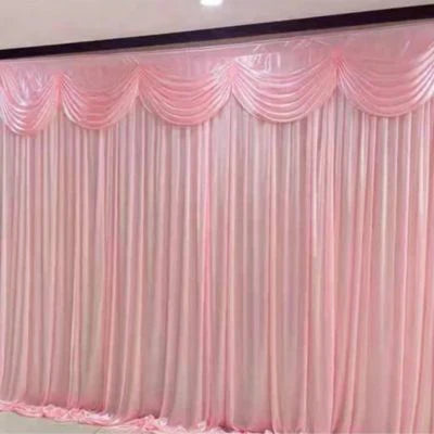 Ice Silk Backdrop With Stitched Swag 3Mx6M