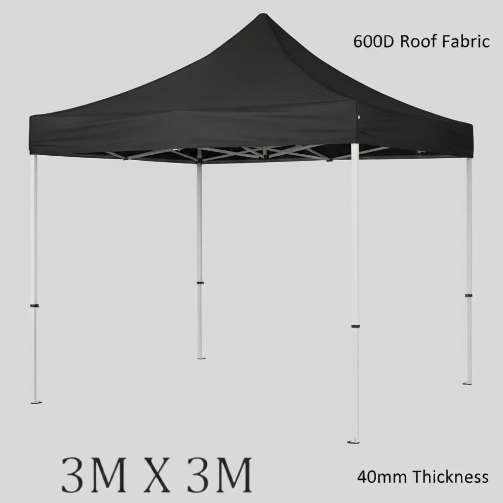 Gazebo 3mx3m Heavy Duty White Frame 40mm
