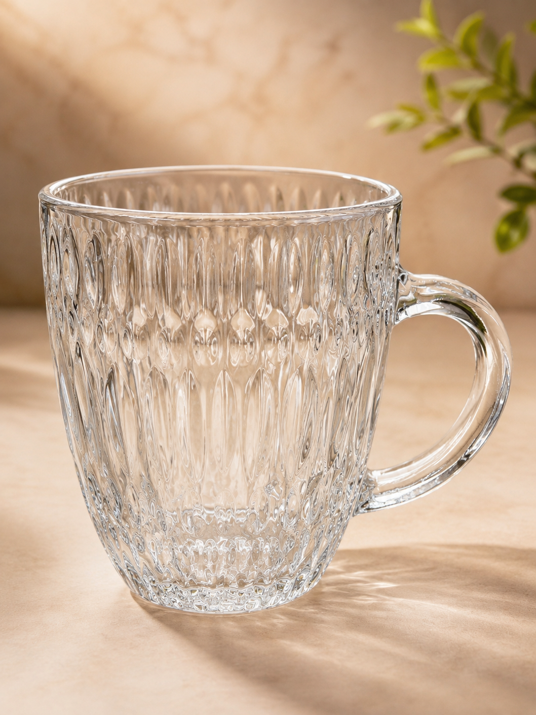 Glass Beer Mug - Transparent-560ML