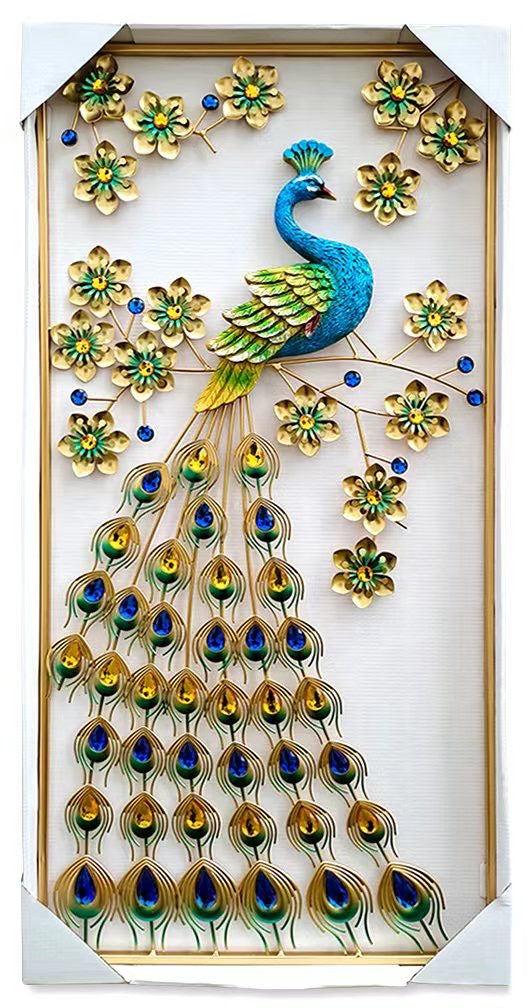 Peacock Wall Decor - Metal