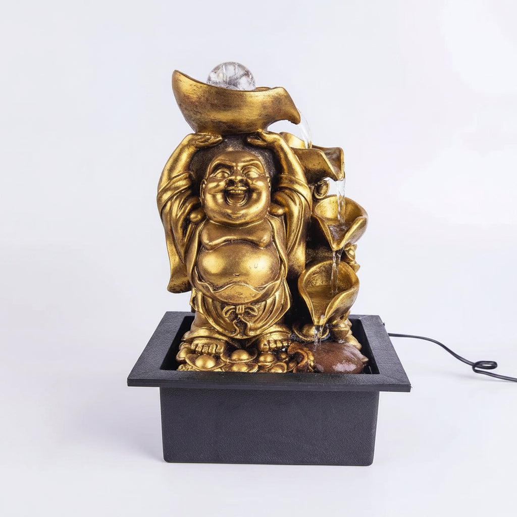 Laughing Budha Water Fountain - Electric