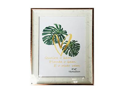 Photo Frame - 5R - 5x7 Inch - White With Gold Edge