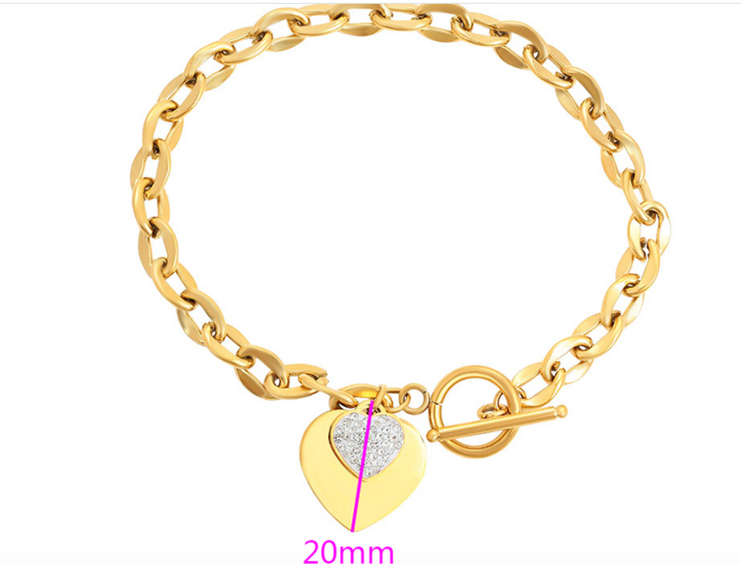 Gold Plated LOVE Bracelet For Girls and Women