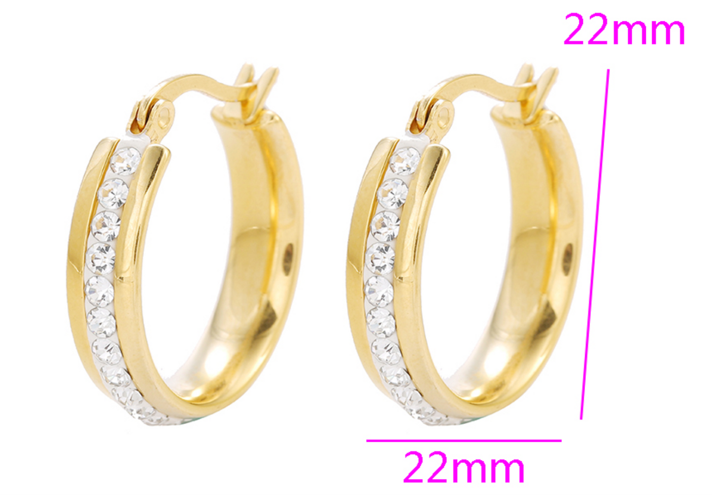 Fashion earings 24 ct plated
