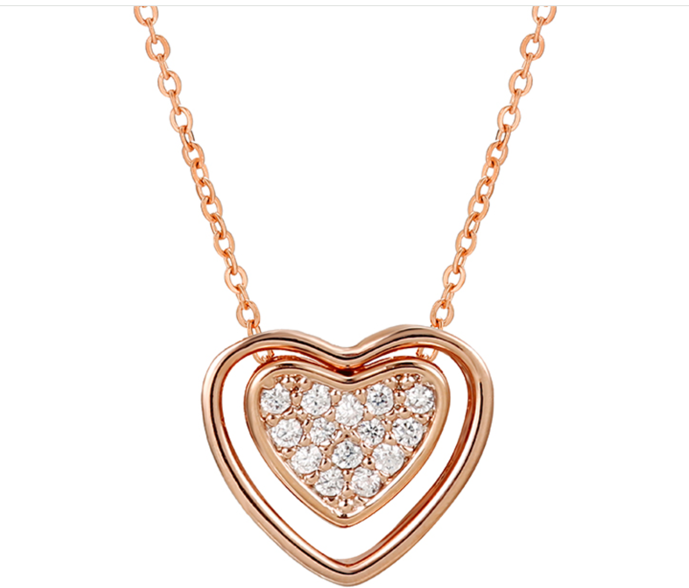 Elegant heart necklace