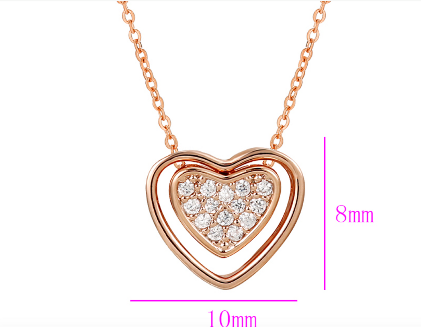 Elegant heart necklace