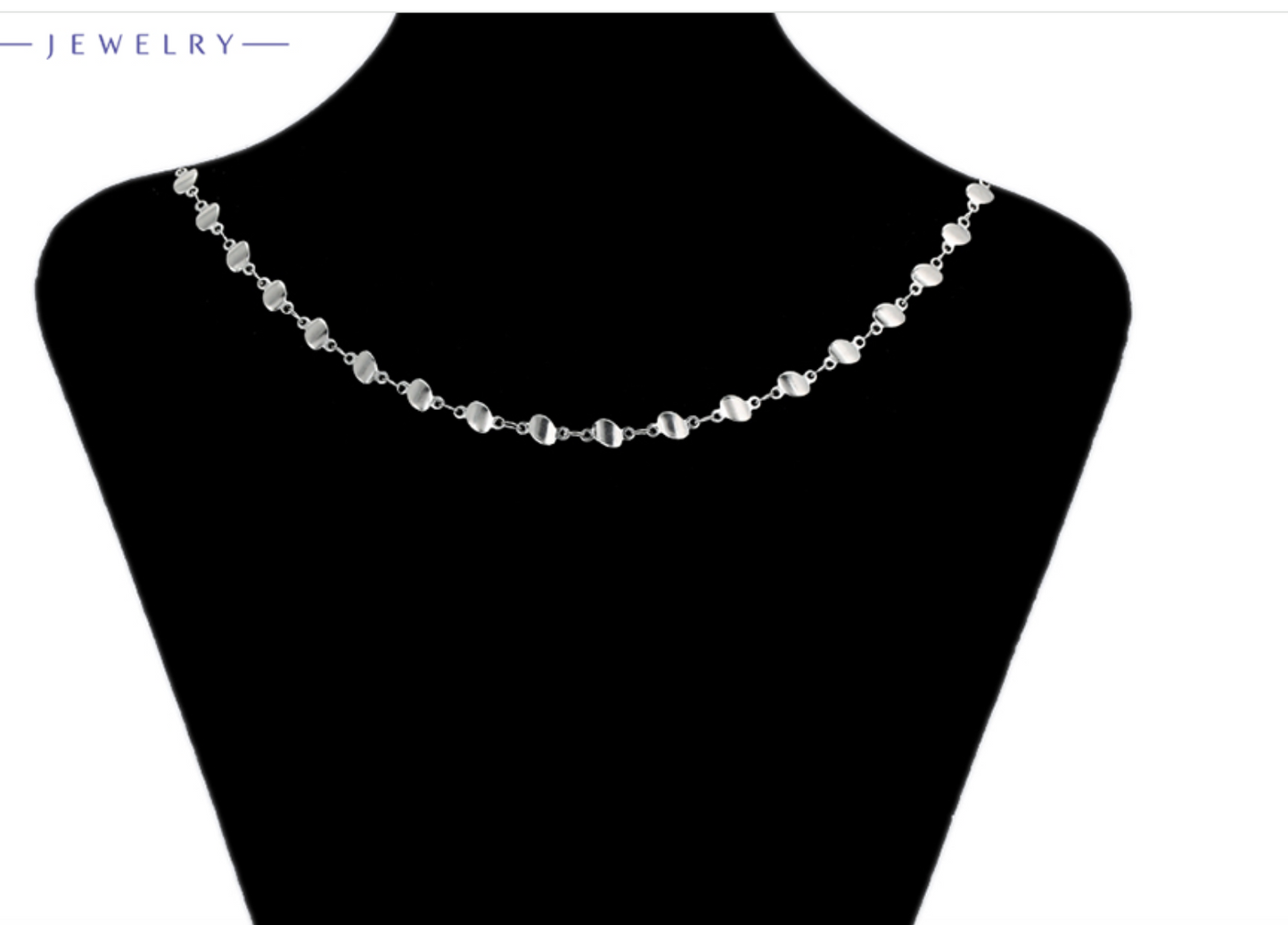 Elegant necklace silver plated