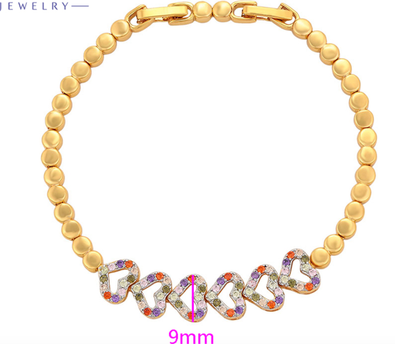 MULTICOLOR GOLD PLATED BRACELET