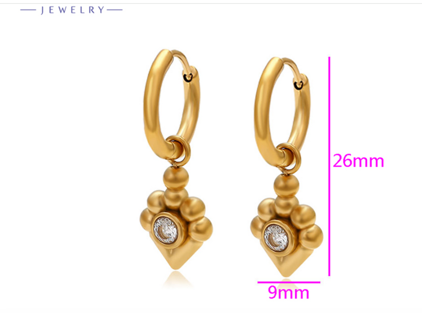 EARINGS WITH STONE
