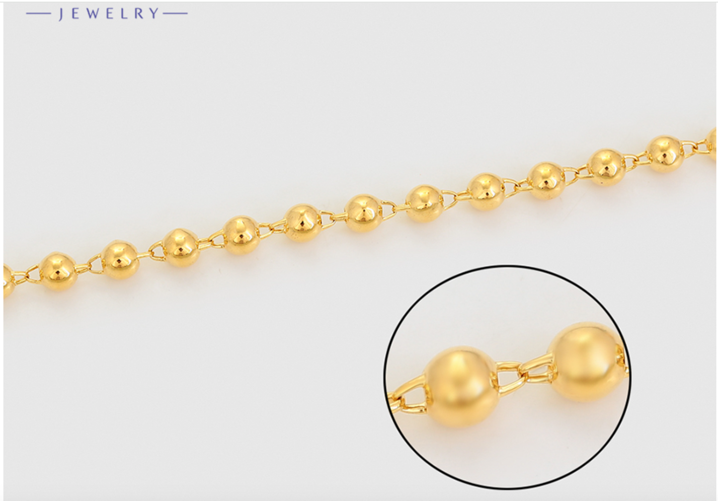 ELEGANT ROUND BALL NECKLACE 24K