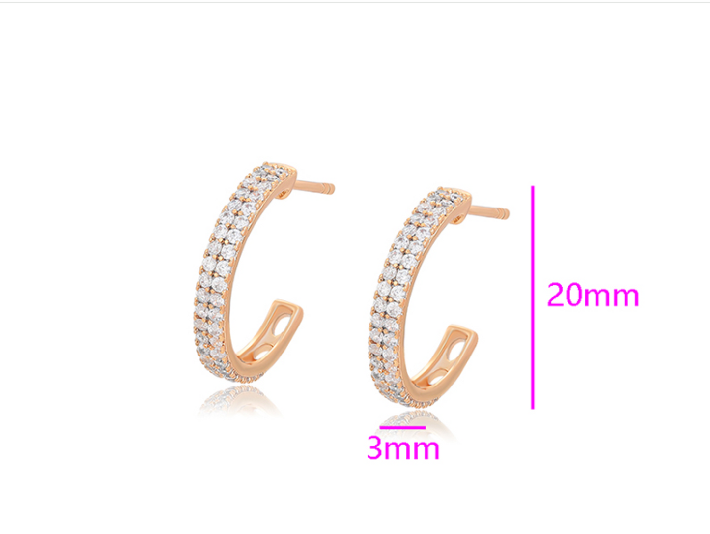 EARING WITH CUBIC ZIRCONIA