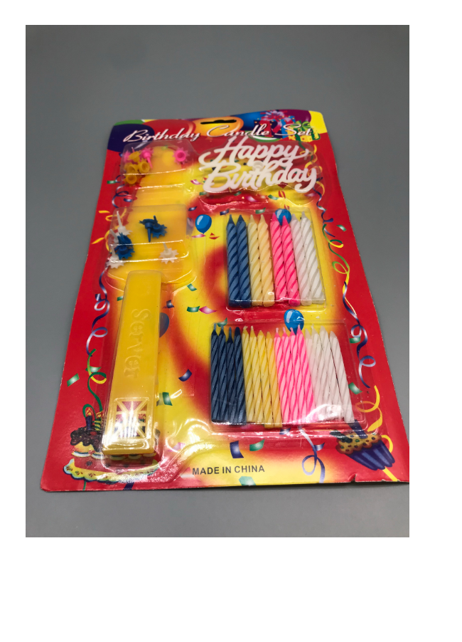 HAPPY BIRTHDAY CANDLES WITH KNIFE