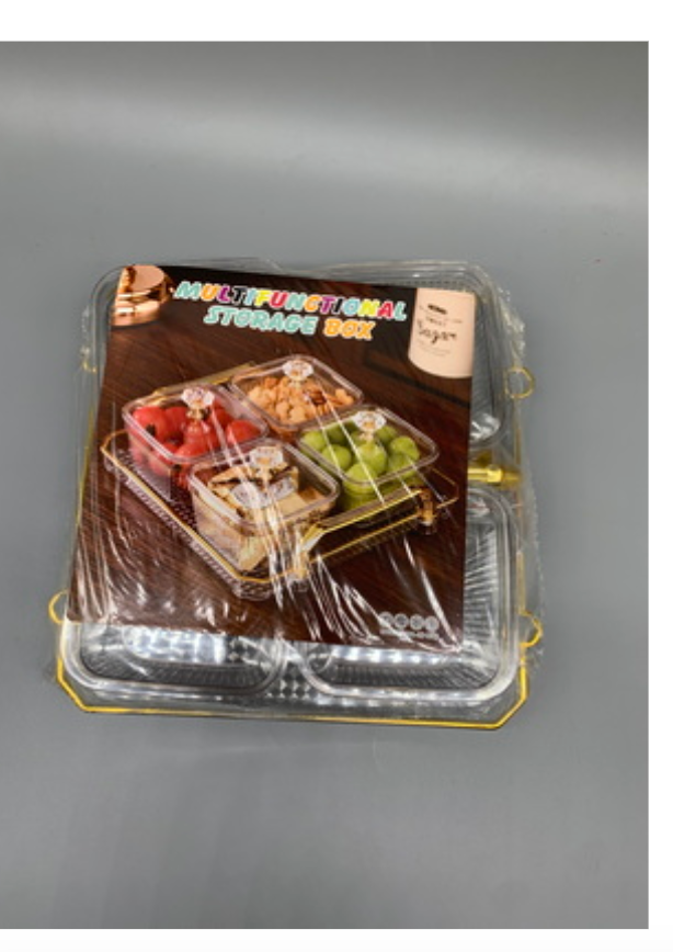 SERVING TRAY WITH COVER 4 PARTITION