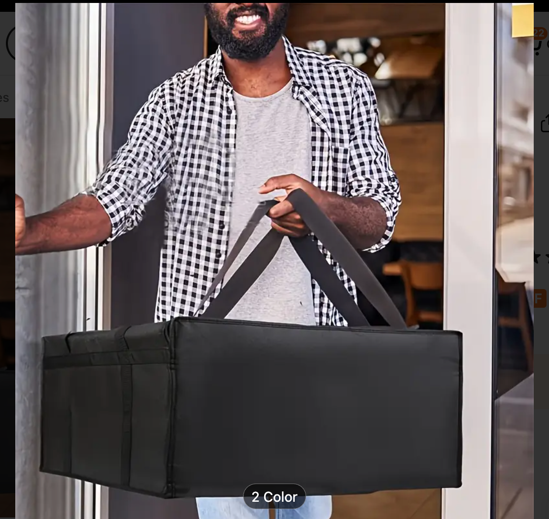 INSULATED PIZZA DELIVERY BAG