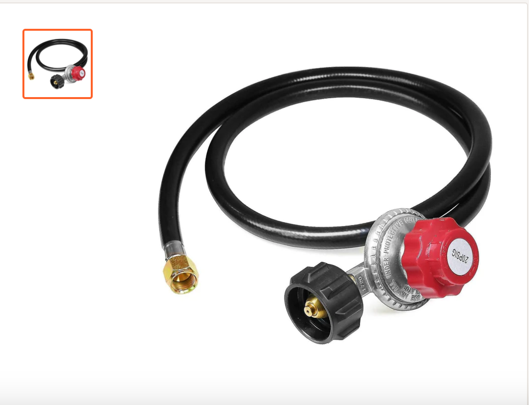 HIGH PRESSURE GAS REGULATOR WITH PVC HOSE 20PSI 138KPA