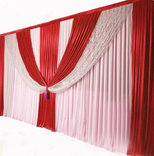 Wedding Swag Curtain 3 pcs drape 3mx3m