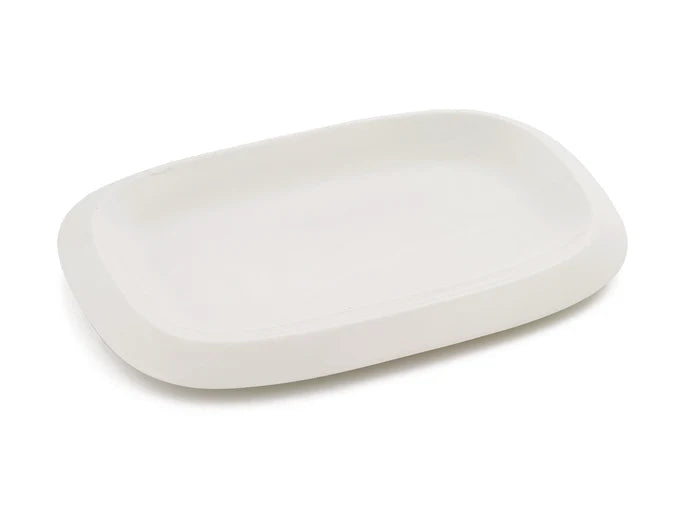 Serving Platter Rectangle White Porcelain with Folded Edges