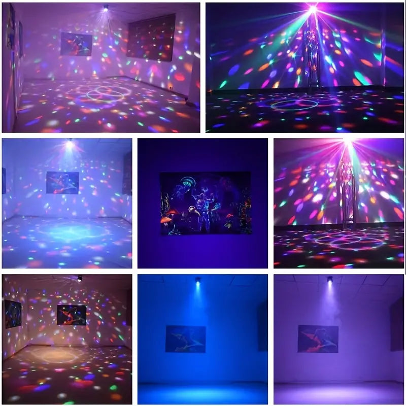 1pc Multi-color Disco Ball Party Lights Sound Activated LED DJ Strobe Light For Indoor Room Dance Parties Birthday Rave Home Club Karaoke Outdoor Stage Show Wedding Halloween Christmas Decorations