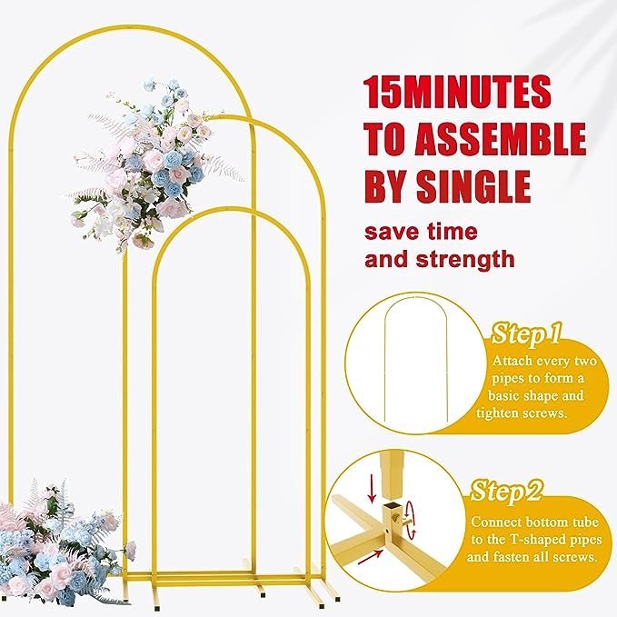 Wedding Arch For Decorations Full Set GOLD