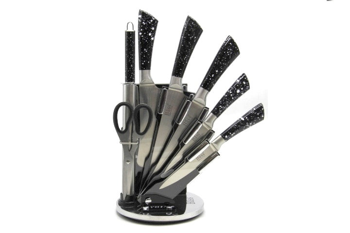 Rotating Kitchen Knife Set BLACK!!