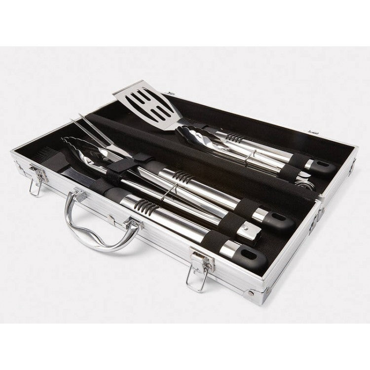 10 Piece Ultimate BBQ Tool Set with Aluminium Case