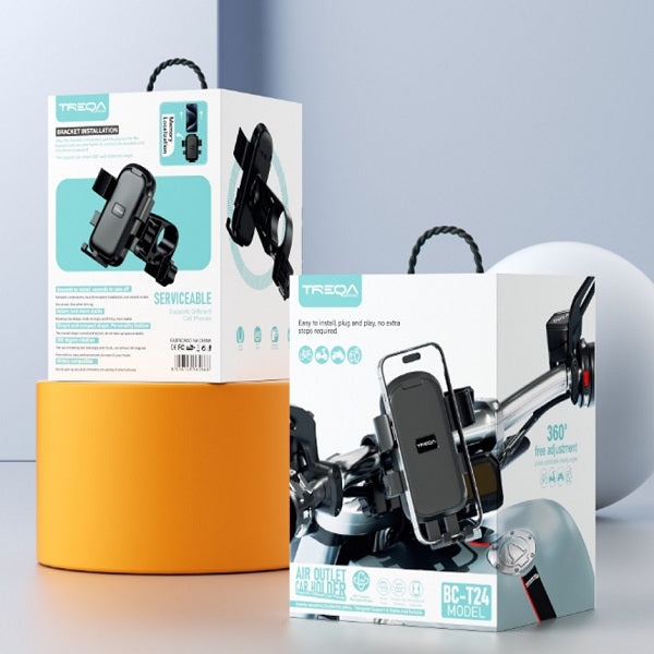 Treqa BC-T24 360° Rotating Handlebar Bike Phone Holder(03101)