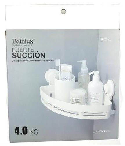 Suction Cup Bathroom Accessory Basket Strong Suction 4kg 200x200x100mm